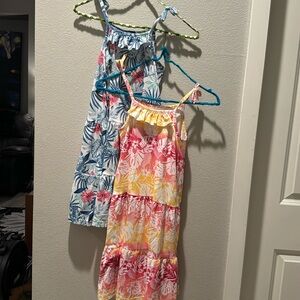 Like New Tommy Bahama Girls 7 Cotton Summer Dress Set